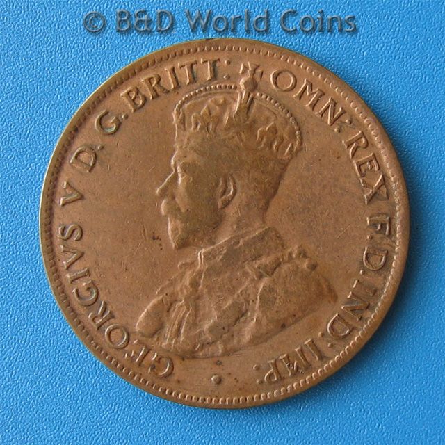 AUSTRALIA 1922 1/2 PENNY 25mm BRONZE COIN SYDNEY MINT  