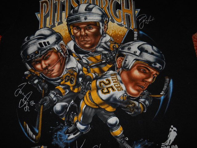 vintage PITTSBURGH PENGUINS JAROMIR JAGR 90S t shirt L  