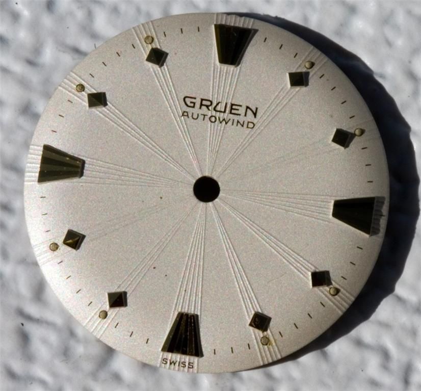 Vintage Gruen Autowind 550 starburst dial Gruen 550 NOS  