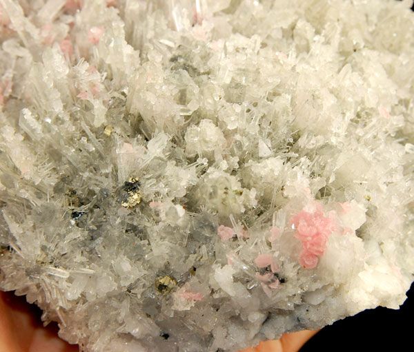 RHODOCHROSITE QUARTZ AND PYRITE ON MATRIX 2x13192  