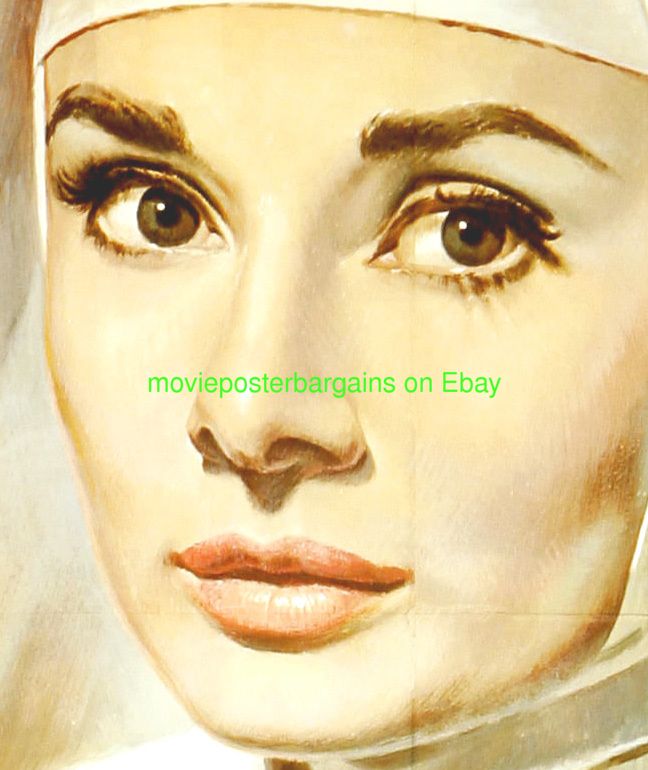 NUNS STORY AUDREY HEPBURN MOVIE POSTER 47x63LB ITALIAN  