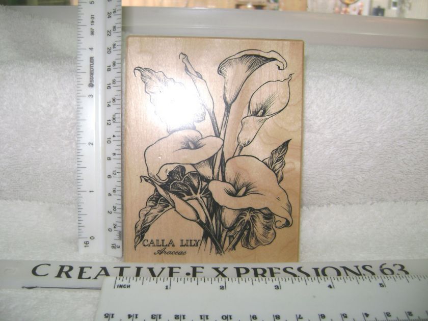PSX 1995 K 1696 Calla Lily Flower Rubber Stamp Excellent Condition 