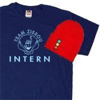 TEAM ZISSOU INTERN T SHIRT & BEANIE AQUATIC COSTUME  