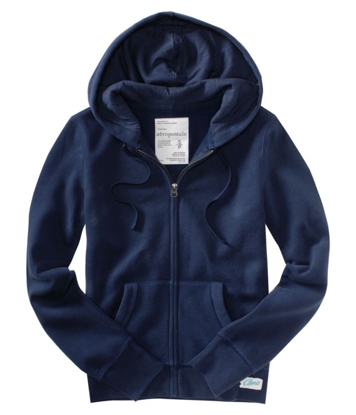 aeropostale womens solid aero full zip hoodie  