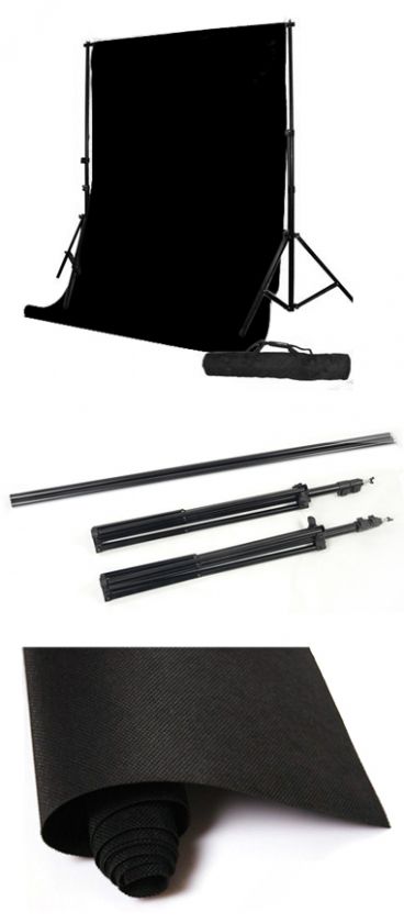 STUDIO BACKGROUND SUPPORT FRAME & FREE BLACK BACKDROP  