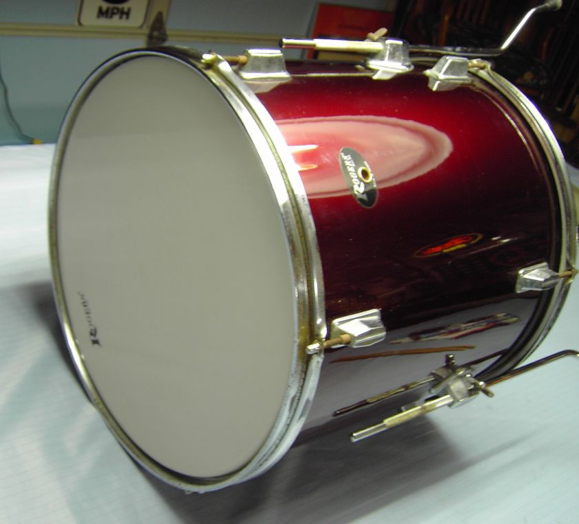 Rogers 16 X 16 Burgundy Floor Tom Good Condition  