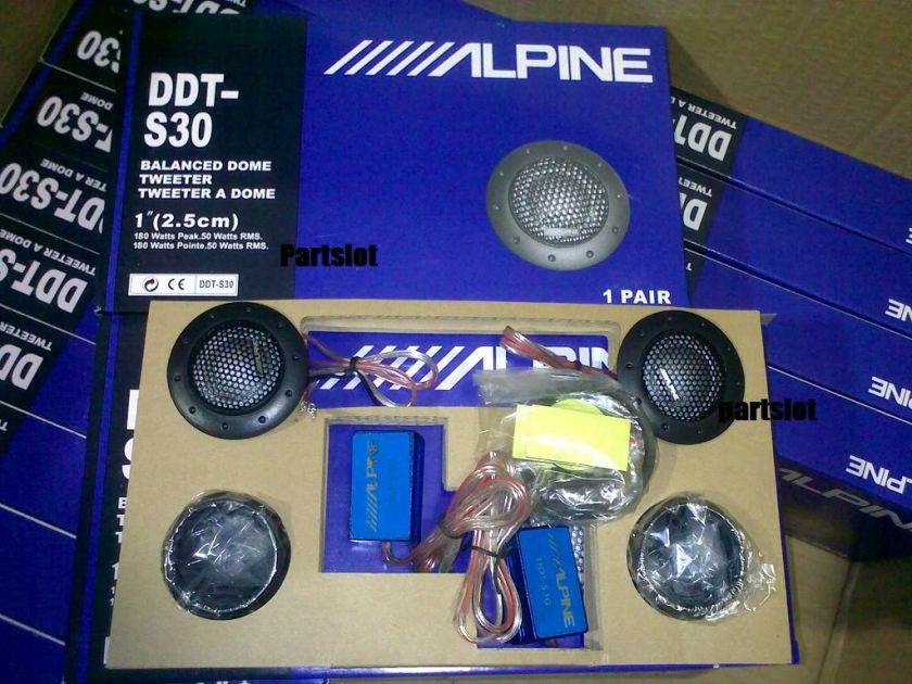 ALPINE DDT S30 1 Soft Dome Balanced Car Tweeters 360W  