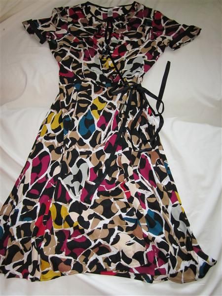 Diane Von Furstenberg Chiquita Wrap Dress 10 Silk Barcelona Mosaic 