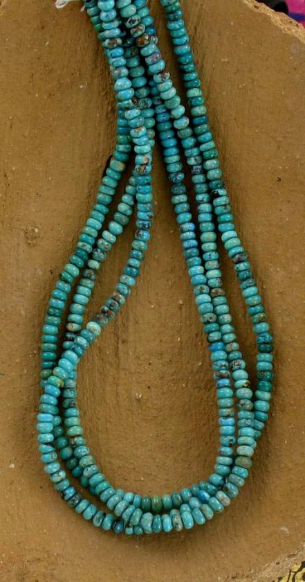 KINGMAN TURQUOISE 5mm RONDELLE BEADS~  