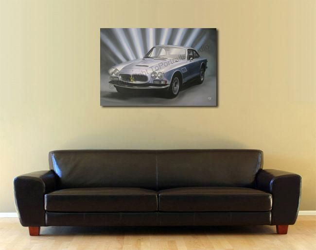 Original Oil Painting Maserati Sebring 3500 GT *FRAMED*  