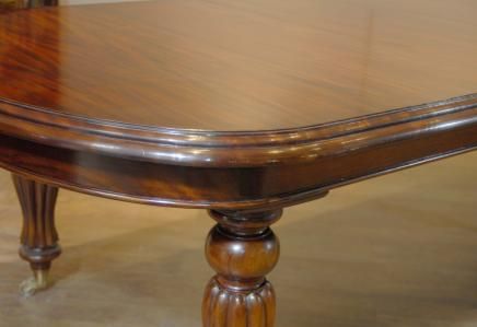 12 FOOT ENGLISH VICTORIAN MAHOGANY DINING TABLE  