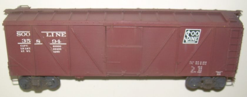 Brass   Precision Scale   40 50 ton Box Car Painted SOO Line #35894 