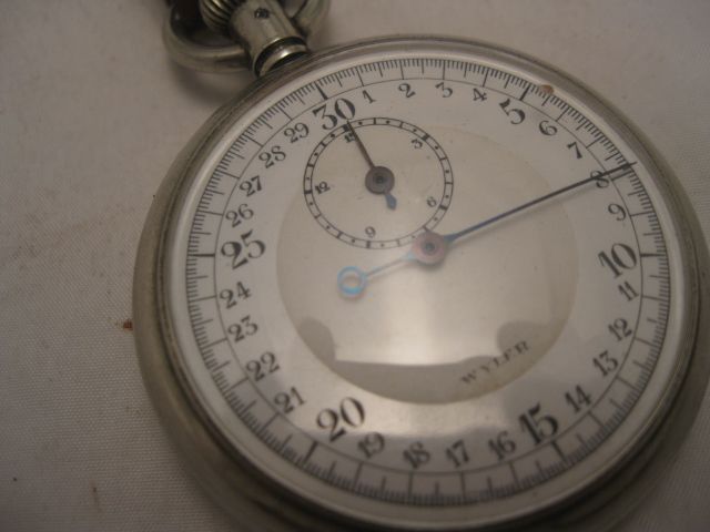 RARE CLEAN 1940 1950 WYLER 30 SEC 15MIN STOPWATCH TIMER  