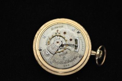 VINTAGE 18S ELGIN 21J SIDEWINDER POCKETWATCH NO. 348 KEEPING TIME 