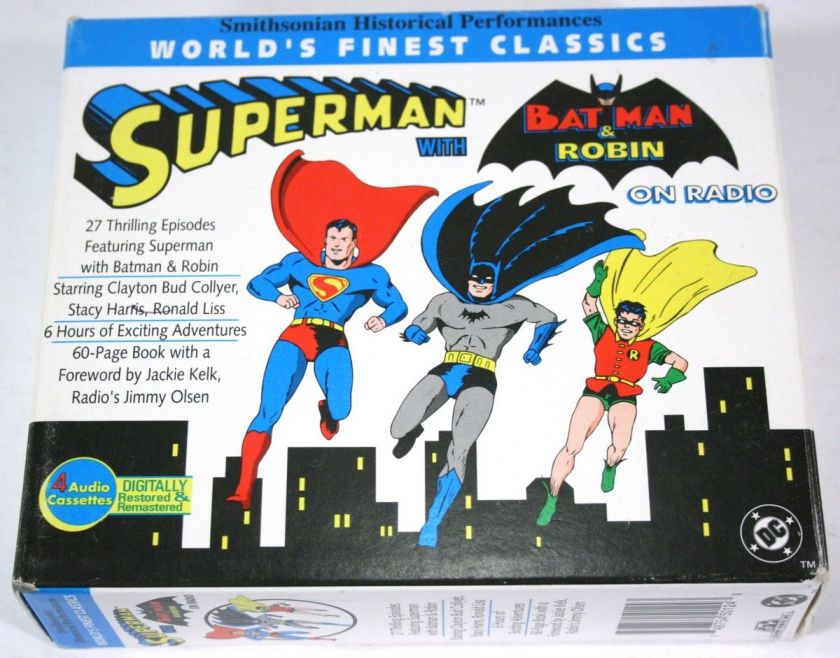 VINTAGE Cassette Set   1945 Smithsonian   SUPERMAN with BATMAN & ROBIN 