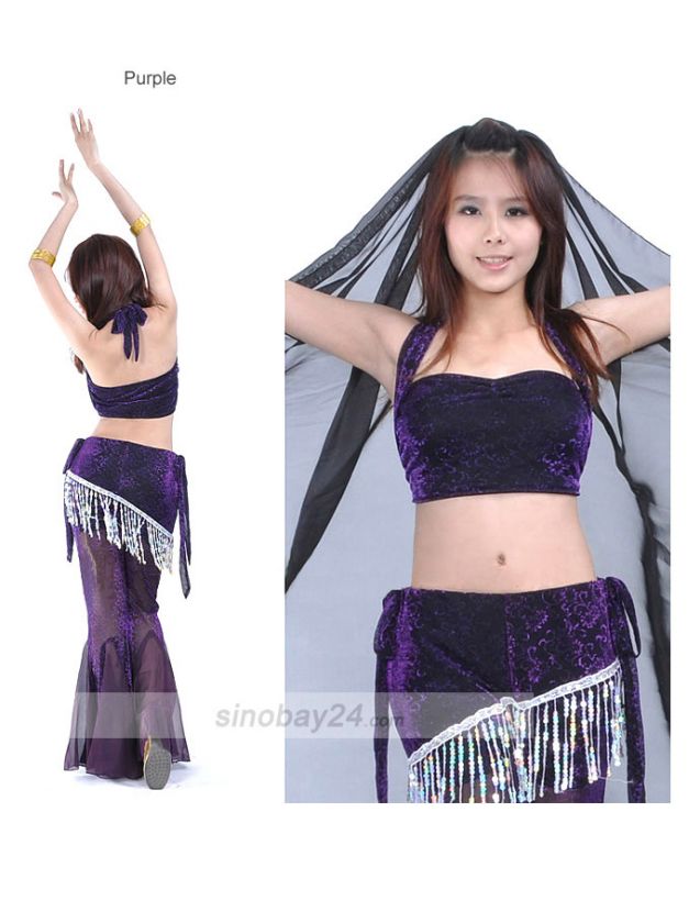 C91802 New women belly dance yoga costume Top Pant  