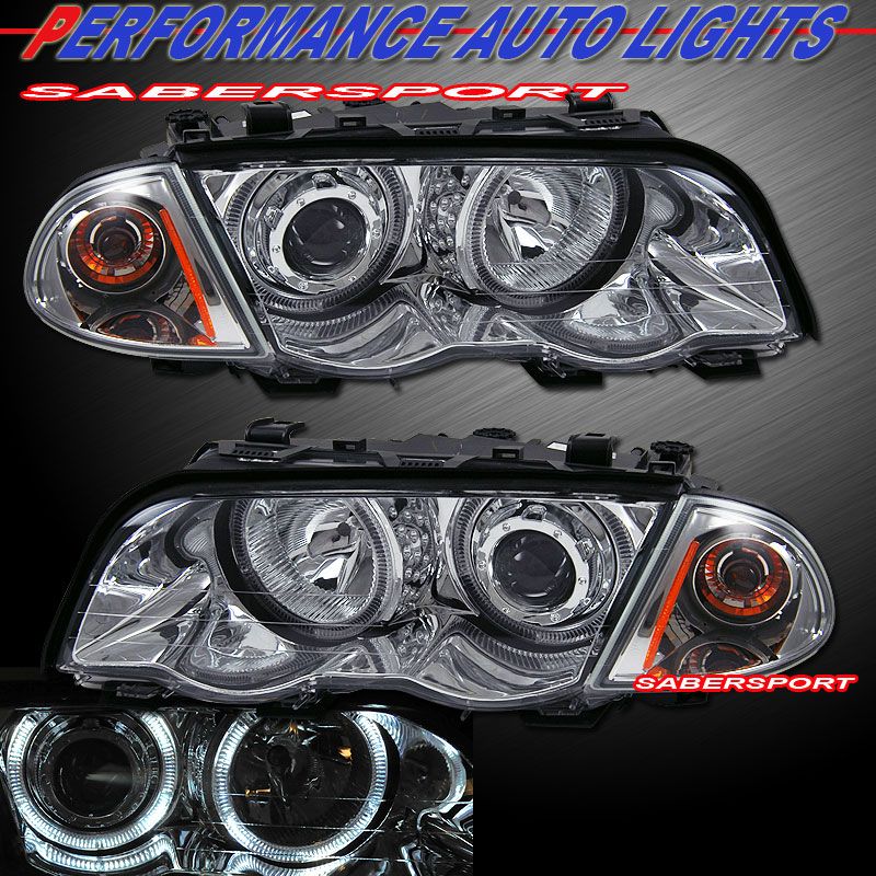 1999 2001 bmw e46 3 series 4dr sedan halo projector headlights corner 