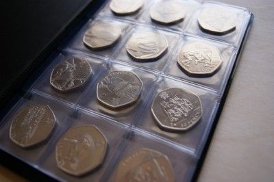 LONDON 2012 OLYMPIC 50P SPORT COINS COLLECTION ALBUM  