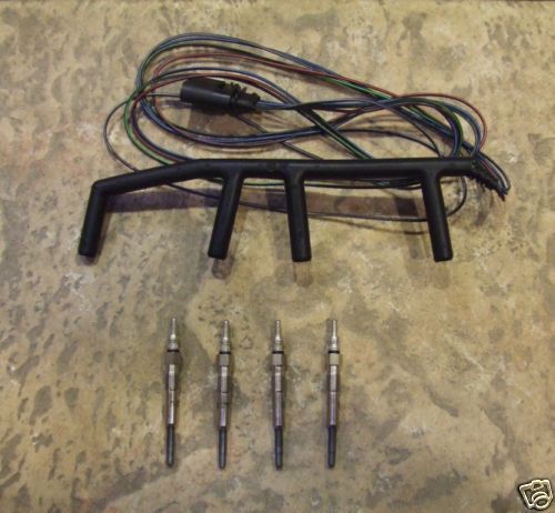 VW JETTA GOLF NB TDI GLOW PLUG SET W/ HARNESS 2002 03  