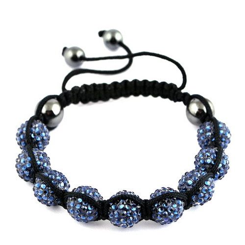   Bracelet 10mm(9p) Disco Crystal Ball 10MM(2p) Hematite Beads  