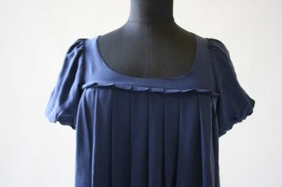 NEW Aritzia Wilfred Navy Silk Baby Doll Dress XXS $155  