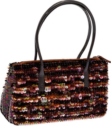 Prada Brown, Copper, and Pink Sequin Small Bag NR  