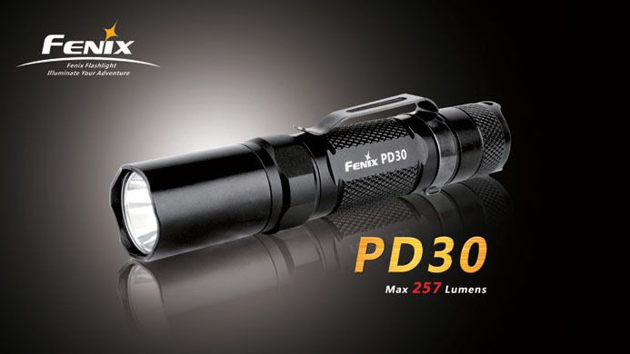   PD30 Cree XP G R5 Compact Waterproof LED Flashlight 257 Lumens 4038cd