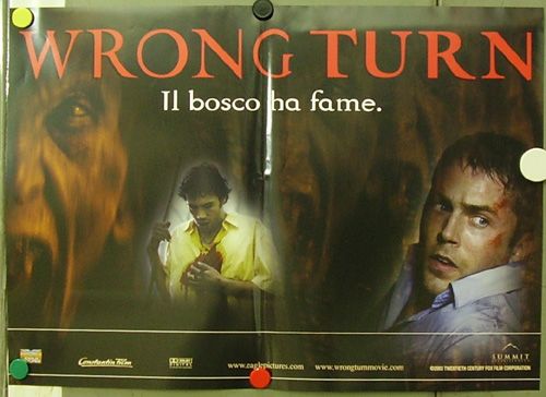 do63 WRONG TURN GORE HORROR 4 rare POSTER ITALY  