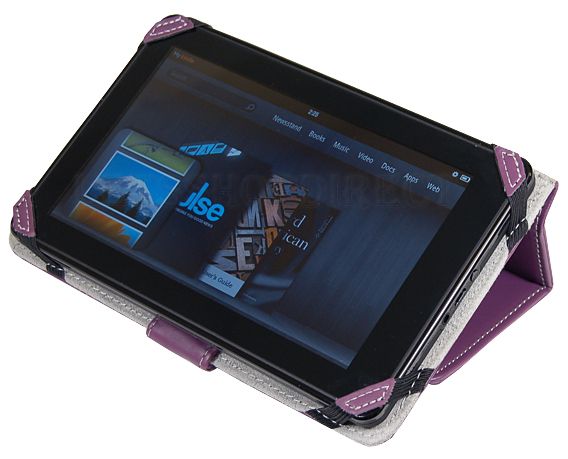   LEATHER CASE WITH 3 WAY STAND DESIGN FOR  KINDLE FIRE TABLET