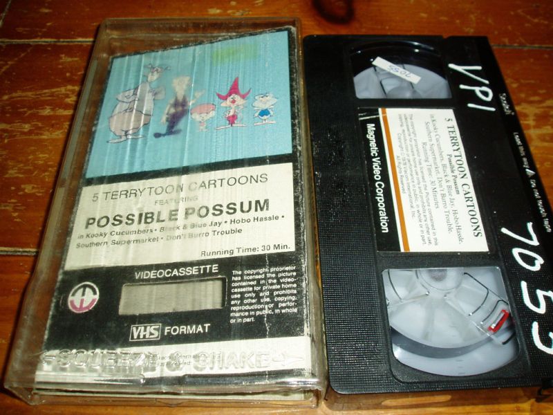 Terrytoon Cartoons Possible Possum VHS 30 Minutes  