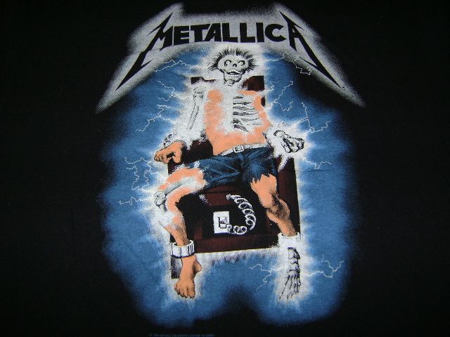 vintage METALLICA KILLEM ALL ELECTRIC CHAIR t shirt XL  