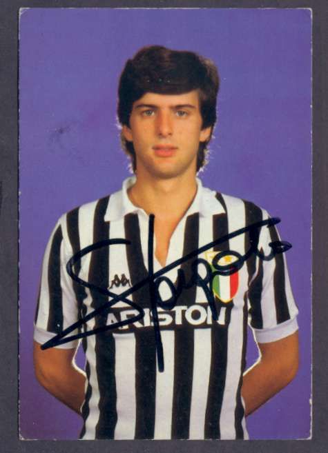 REAL PHOTO Domenico Marocchino, Italy Juventus Team Soccer Player 1987 