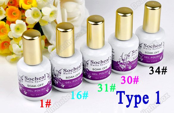 5x New Glitter Nail Art Soak off UV Gel Polish UV Color  