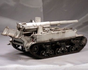 Built 1/35 US M12 155mm Gun Motor Carriage Self Propelled WWII Winter 