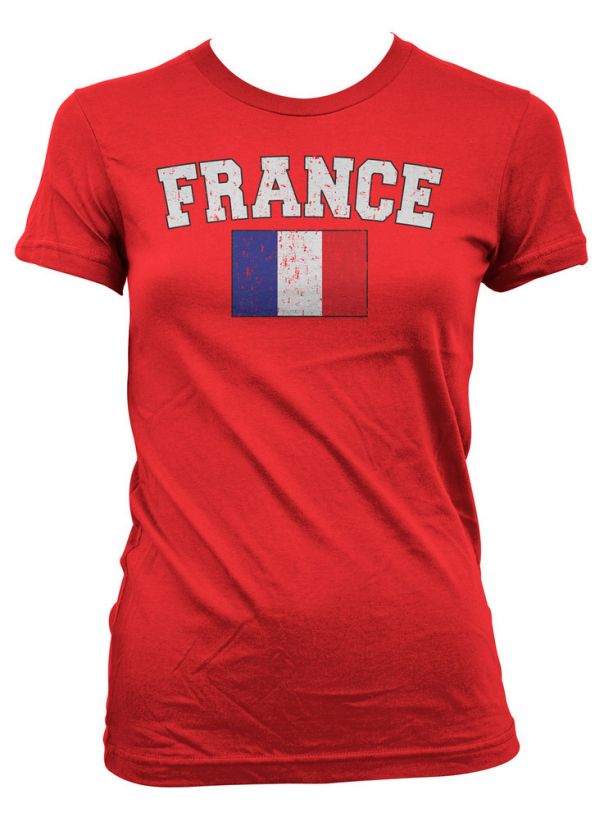 France Country Flag Wrld Cup Soccer Futbol Girls Womens  