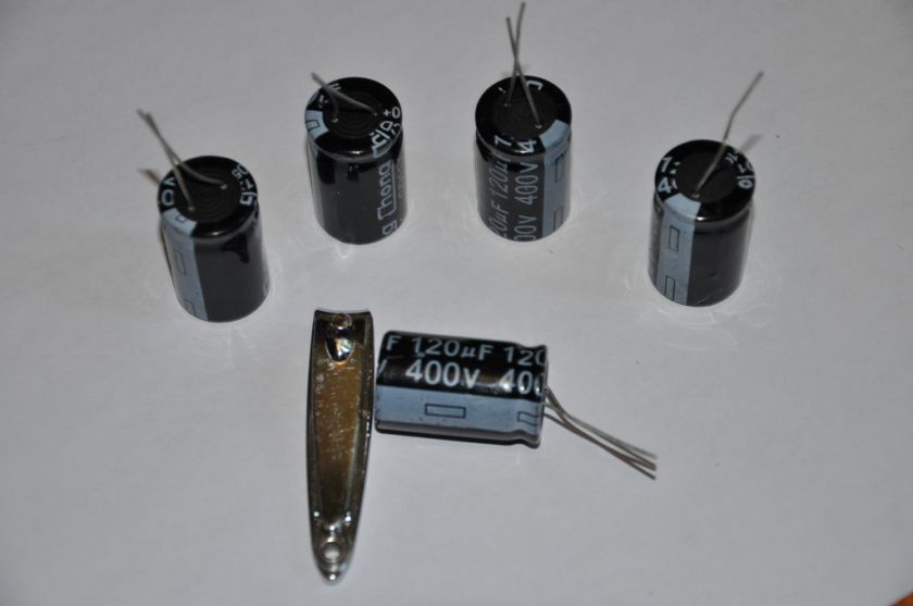 5x lot 400v 120uf capacitors lightly used A+ Condition  