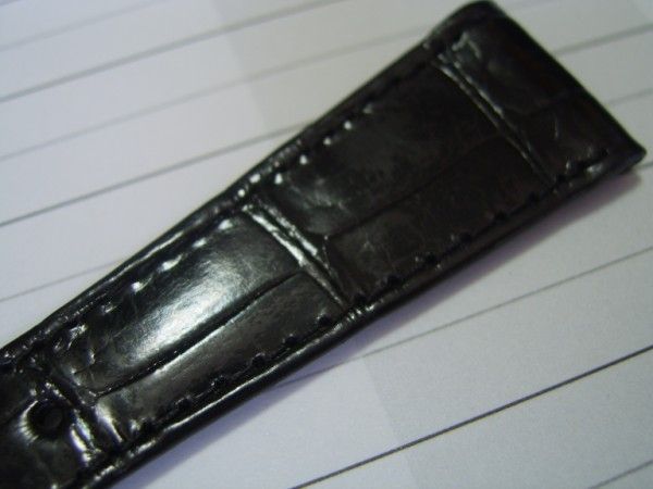 VINTAGE NOS 21x14 MM VACHERON CONSTANTIN BLACK CROCODILE BAND STRAP 