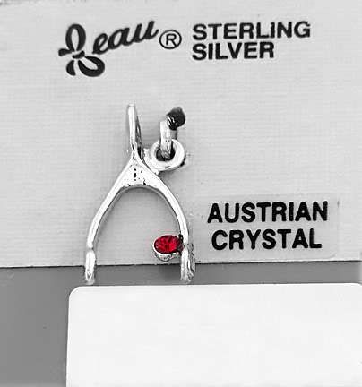 STERLING SILVER BY BEAU WISHBONE CHARM/PENDANT  