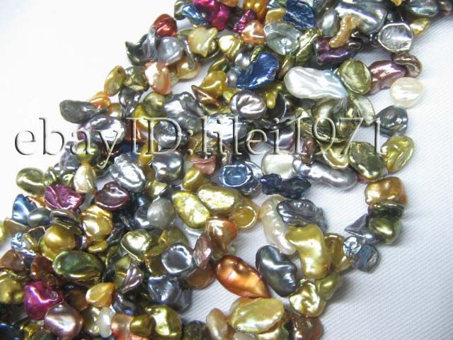 lot 5str A++7 8mm luster mix Reborn Keshi pearl4379  