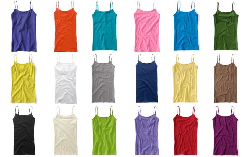 Aeropostale womens solid spaghetti strap tank top   Style 4570  