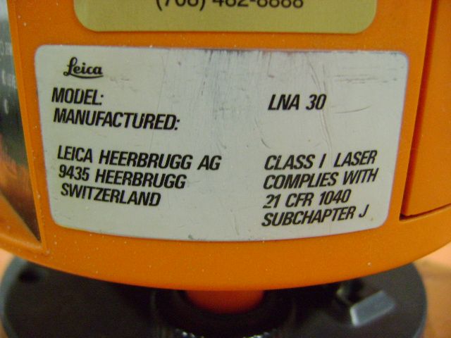 LEICA WILD LNA30 AUTOMATIC ROTARY LASER LEVEL LNA 30  