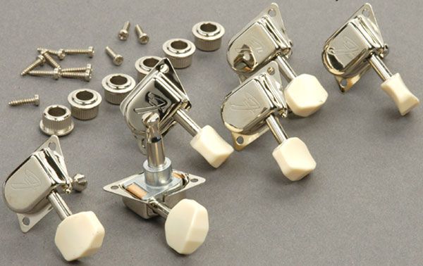 Real Fender 70s Style Diagonal F Mustang Tuners Set 717669064464 