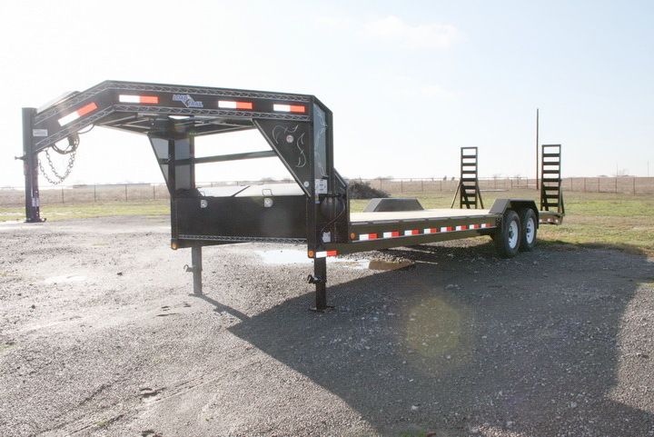   26 x 102 Gooseneck Carhauler Equipment Trailer w/ 7K Axles  