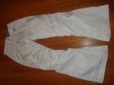 Betty Rides white snowboard ski pants insulated size XS 0 2  