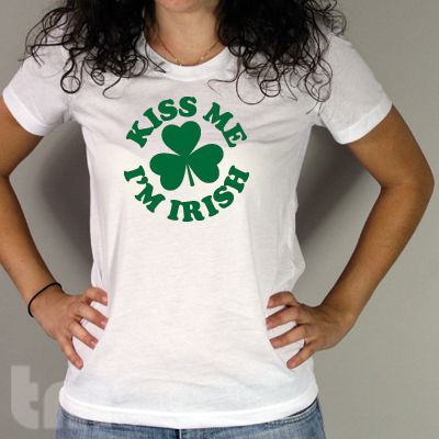 KISS ME Im IRISH St Paddys Day American Apparel T Shirt  