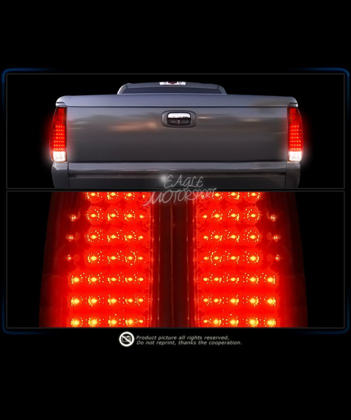 88 98 CHEVY C/K FULL SIZE C10 RED LED BRAKE TAIL LIGHTS  