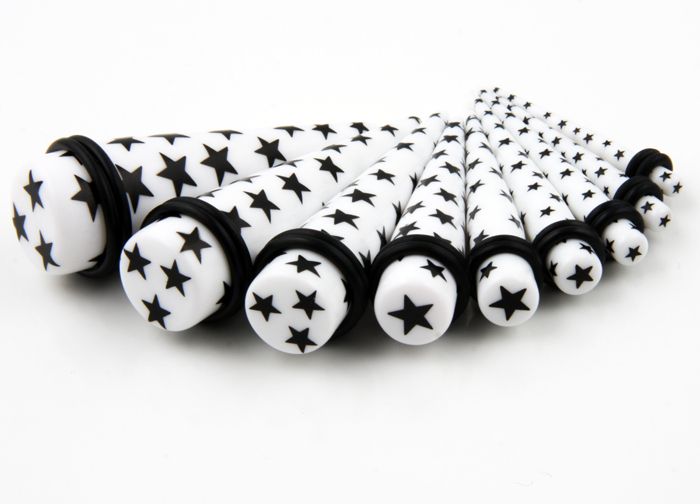 ACRYLIC TAPER STRETCHER W/ STARS 8G 5/8 Expander  