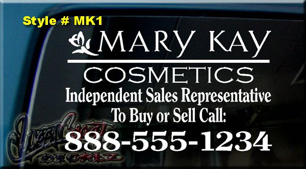 12x9 MARY KAY COSMETICS DECAL STICKER CAR WINDOW SIGN  