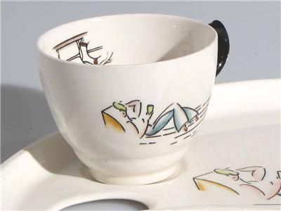 CLARICE CLIFF ART DECO BIZARRE SERIES CRUISEWARE SET  