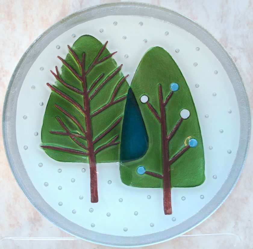 SILVESTRI Tree Plate Fusion Lori Siebert glass 20077619  